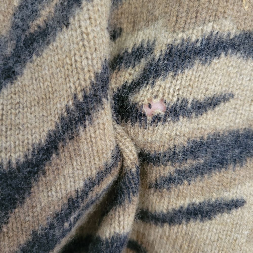 Zadig & Voltaire Tan and Black Tiger-Print Crewneck Sweater - Picture 6 of 10
